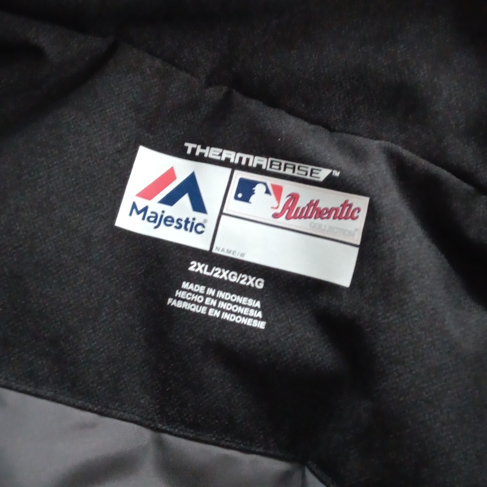 Mens Majestic San Francisco Black Giants On Therma Base Jacket - Picture 7 of 10
